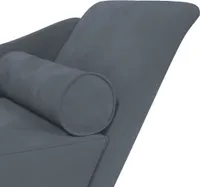 vidaXL Chaiselongue mit Kissen Dunkelgrau Samt