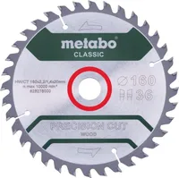 Metabo Sägeblatt "precision cut wood - classic", 160x2,2/1,4x20 Z36 WZ 10°