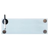 Glasmagnettafel 60x20cm Weiß Pinnwand Whiteboard Memobrett Planer Organizer