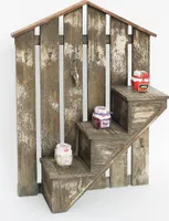 DanDiBo Wandorganizer mit Schlüsselhaken 62 cm Braun 17B046 Schlüsselbrett Briefablage Schlüsselkasten Briefbox
