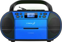 Cyberlux CD-Player mit Kassettendeck | USB | FM Radio mit 20 Speicherplätze | Blau