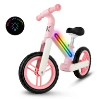 COIL Fahrrad-Laufrad, Lauflernrad, Kinderlaufrad, Rutscher, Balance Bike, Nylonrahmen mit LED-Licht, EVA-Reifen, Gewicht: 3,05 kg, Rosa