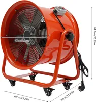 Einbauventilatoren Werkstatt Ventilator Industrielles Rolltrommel Bodenventilator Kommerzieller Elektrolüfter