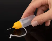 10 Plastikflaschen 10 ml aus LDPE, G14, Tropfverschluss mit Nadelkappe, orange
