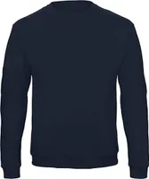 B&C WUI23 | Herren  Rundhals-Sweatshirt / Flauschiges Innenfutter - Farbe: Navy - Größe: 3XL