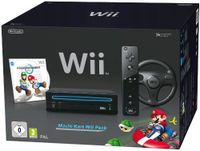 Nintendo Wii Mario Kart Pack Konsole Wheel Remote Plus Controller black