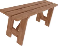 LENMAR Gartenbank Sitzbank Holzbank Massivholz Esszimmerbank 120 cm Küchenbank GB-120  BRAUN