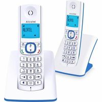 Alcatel F530 DECT-Telefon Blau, Weiu00df Anrufer-Identifikation - Plug-Type C (EU)
