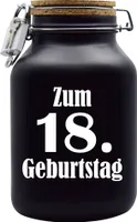 Spardose Geld Geschenk Ideen 18. Geburtstag Schwarz Größe XXL 3 Liter