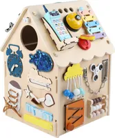 Buxibo Montessori-Spielhaus mit Motorikwürfel – Aktivitätshaus zur Förderung von Motorik & Fähigkeiten für Kleinkinder
