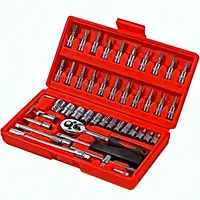 P & K 46 Teiliges Knarrenkasten mit Knarre und Steckschlüsselsatz 1/4“ – Praktische und Preis-Leistungs-starke Lösung für präzise Schraubarbeiten