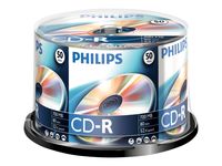 Philips CD-Rohlinge, 80Min, 700MB, Speed 52x, Spindel 50 (Disc)