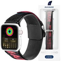 Dux Ducis Strap (Outdoor-Version) Apple Watch Ultra Strap, SE, 9, 8, 7, 6, 5, 4, 3, 2, 1 (49, 45, 44, 42 mm) Nylonband-Armband Schwarz und Rot