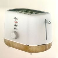 SEG Toaster mit Abtau- und Aufwärmfunktion, 7 einstellbare Bräunungsstufen, Hochglanz, Holzoptik
