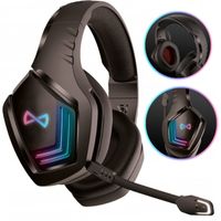 Forever Bluetooth 5.0 Gaming-Kopfhörer für Gamer RGB-Hintergrundbeleuchtung Mikrofon 12h Hörkontrolle über den Kopfhörer Headsets Kabellose Gaming Kopfhörer Headset LED mit Mikrofon für Laptop Stereo