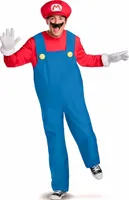 Mario Deluxe Kostüm Super Mario Videospiel rot-blau
