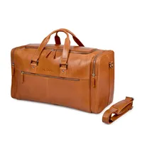 NEGOTIA Alpha Premium Weekender Ladies Suit Bag Travel Bag Men Leather - Weekender Men Leather Weekender Bag - Leather Bag Men - Brown