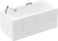 HOME DELUXE - Seniorenbadewanne inkl. Whirlpool- VITAL M Links - Maße: 153 x 76 x 64cm - inkl. komplettem Zubehör I Badewanne mit Tür, Senioren Badewanne mit Einstieg