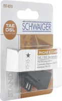 Schwaiger Steckeradapter TAE-F Steck.RJ45 Buchse