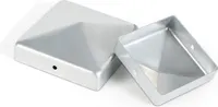 10x Pfostenkappe Zaunpfahl Abdeckung Schutzkappe Holzpfosten Pyramide Pfostenabdeckung Silber 91*91mm