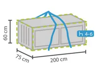 Perel úložný vak XL, vak na záhradný nábytok, úložný vak, poťah na vankúše na záhradný nábytok,