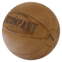 Leder Medizinball in 10 Gewichtsstufen l Vollball aus hochwertigem Echtleder : braun 7 kg Farbe: braun Gewichtsklasse: 7 kg