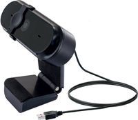 SCHWAIGER WCM10 Webcam 1280x720P HD mit Mikrofon Objektivabdeckung Konferenzen Schwarz