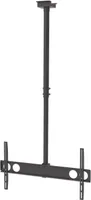 Manhattan TV & Monitor Mount, Ceiling, 1 screen, Screen Sizes: 37-75", Height: 105-156 cm, Black, VESA 200x200 to 800x400mm, Max 50kg, LFD, Lifetime Warranty - Klammer - für Flachbildschirm - verriegelbar - stabiler Stahl - Bildschirmgröße: 94-177.8 cm (3