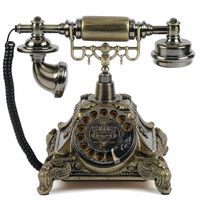 Retro domácí telefon Starožitný stolní telefon Vintage pevný telefon Kancelářské dekorace