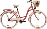 Goetze Style 28 Zoll Damen Citybike, 1-Gang Rücktrittbremse, Tiefeinstieg, Komfortfahrrad mit Korb
