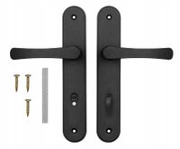 ADGO® Türgriff 72 mm WC-Schlüssel Schwarz Links Rechts Badezimmer-Türgriff-Set