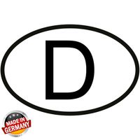 D Aufkleber Schild Deutschland Länderkennzeichen GER Auto Oval groß 17,5 x11,5cm