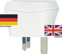Reise-Adapter Reiseadapter Europa-Grossbritannien mit Schutzkontakt