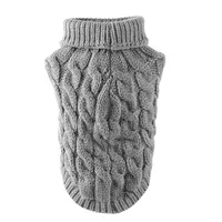 Hundestrickpullover, Hundepullover, dicker Pullover, Strickpullover, kleine und mittlere Größe Hunde- und Katzenbekleidung S grau