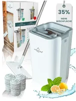 Wischmopp Set mit Eimer - Bodenwischer mit innovativem 3-Kammersystem