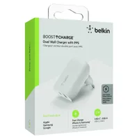 Belkin Dual Netzladegerät 37W USB-C 25W PD + USB-A  WCB007vfWH