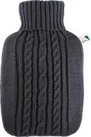 HUGO FROSCH Wärmflasche Klassik 1,8l Strickbezug dunkelgrau