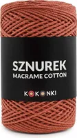 Kokonki Makramee Baumwollgarn 2mm, Ziegel, 200m