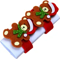 Serviettenringe aus Filz, Weihnachtsmotiv, 2er-Set