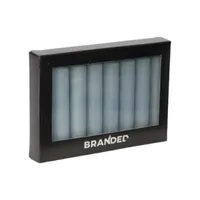 Branded By - Set mit 8 Tischkerzen - Hellblau