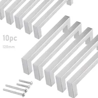 Schrankgriffe,10 Stück Möbelgriff Silber 128mm,Möbelgriffe,Griffe für Küchenschränke,Schubladengriff,Schrankgriffe Silber,Edelstahl