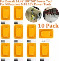 10 Akku-Halterungen für DeWalt 20V/Milwaukee M18 18V – Werkzeuglagerung
