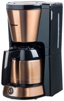 Bestron Filterkaffeemaschine mit Thermokanne, Kaffeemaschine für 8 Tassen frischen Kaffee, inkl. Permanentfilter und automatischer Abschaltfunktion, 900 Watt, Farbe: Kupfer