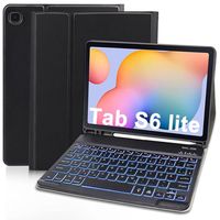 Samsung Galaxy Tab S6 Lite P610 P615 Ochranné puzdro Podsvietená Bluetooth klávesnica s magnetickým krytom Odnímateľný stojan Slim Case Cover