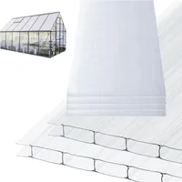 VINGO Gewächshausplatten 14 stk,Zuschneidbarer,60,5x121 cm Polycarbonat Hohlkammerstegplatten 4mm klar,für Gewächshaus Gartenbau Garten- & Gewächshaus-Zubehör
