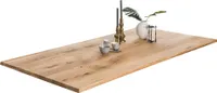 SIT Möbel Tischplatte aus Baumkante wie gewachsen | Wildeiche geölt | B 180 x T 100 x H 4 cm | 07145-01 | Serie TOPS & TABLES