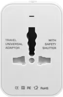 Steckeradapter Australien, Europa, USA und Großbritannien Kompakt – Weiß