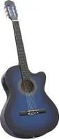 vidaXL Akustická gitara s výrezom, ekvalizérom a 6 strunami Blue
