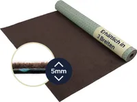 Primaflor Rasenteppich COMFORT Braun 4,00m x 5,00m - Meterware - Wasserdurchlässiger Vliesrasen, Robuster Outdoor Bodenbelag für Balkon, Terrasse & Camping