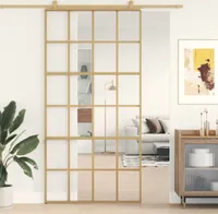 Drzwi przesuwne Golden 102,5x205 cm ESG przezroczyste szkło i aluminium
